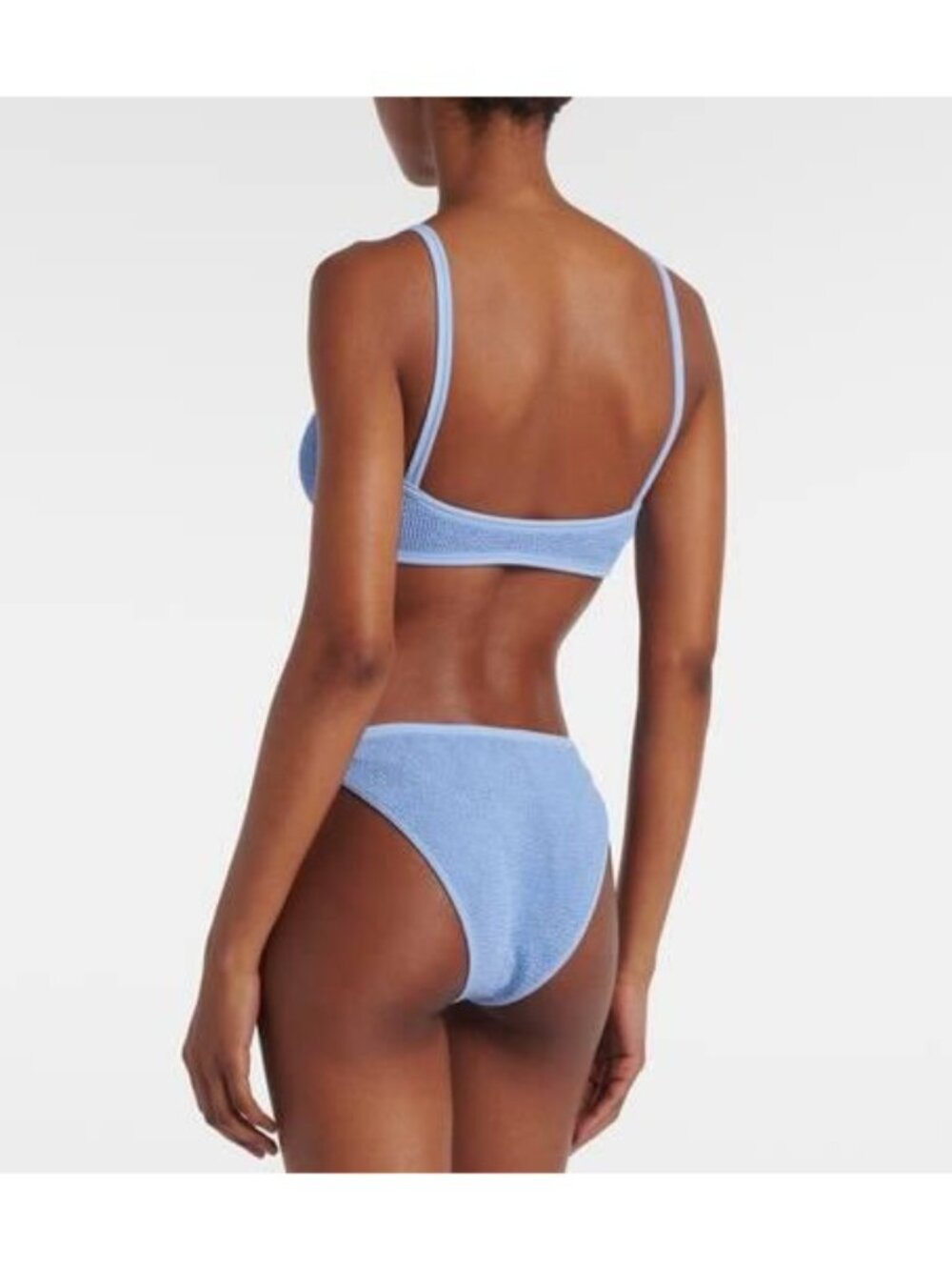 Hunza G London Tyler bikini top in cornflower blue - Picture 3 of 7